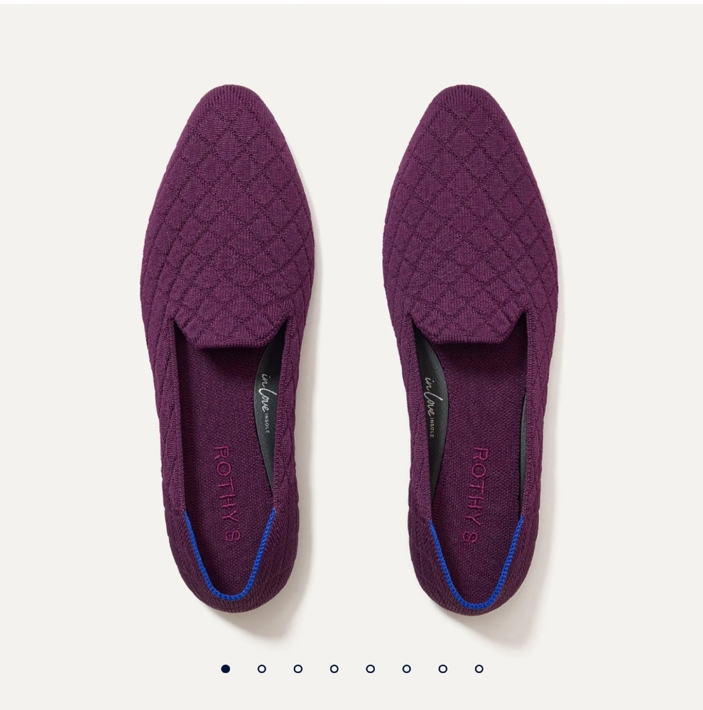 EUC Rothy's Almond Loafer Plum 10
